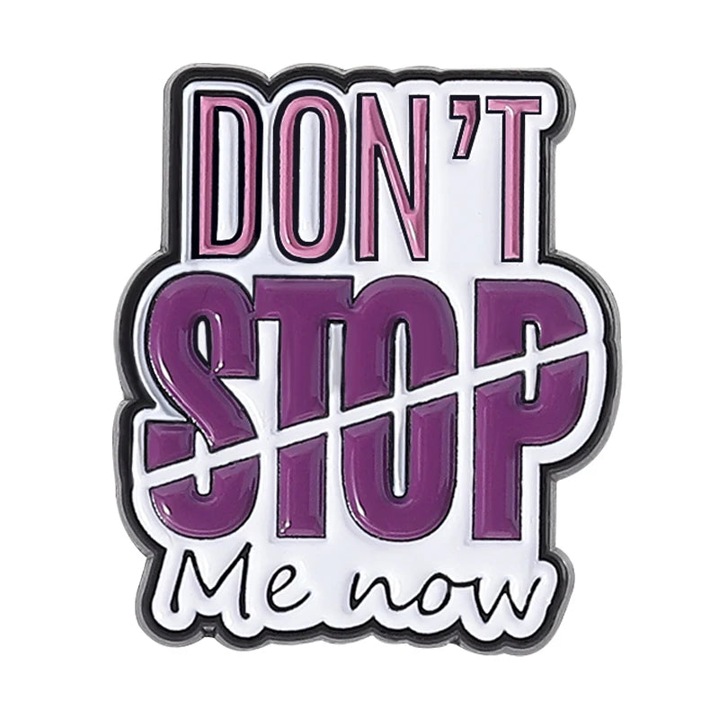 Funny Quote Enamel Pins Positive Saying Pop Music Rock Band LGBT Rainbow Brooches Lapel Badge Funny Jewelry Gifts for Friends Quick Pick Grocers